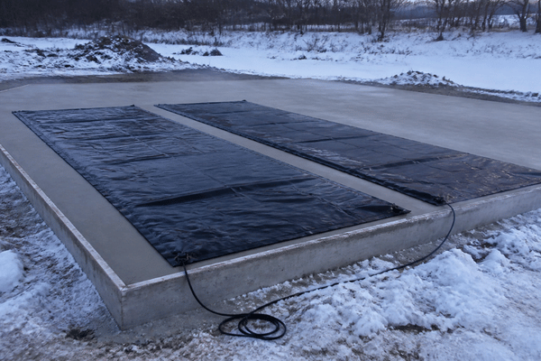 Concrete Curing Blanket Installation