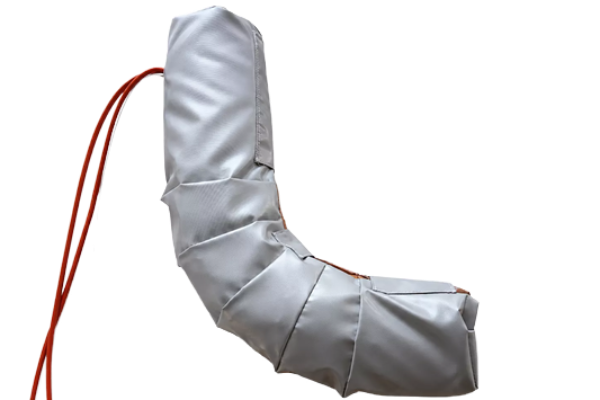 Pipe Heating Blankets installed on industrial process line