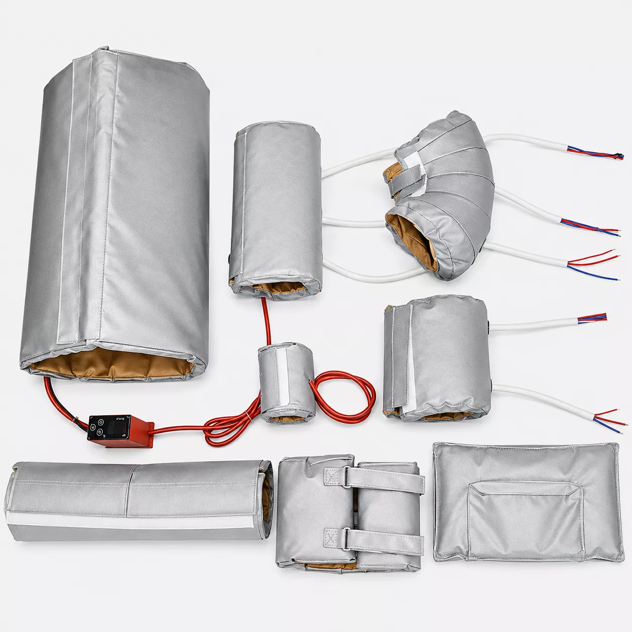 Pipe Heating Blankets custom configuration geometry and heat path structure