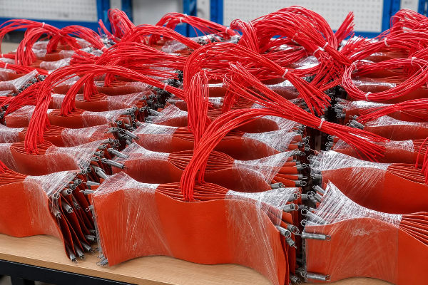 Formed heater body for a cylindrical equipment surface.