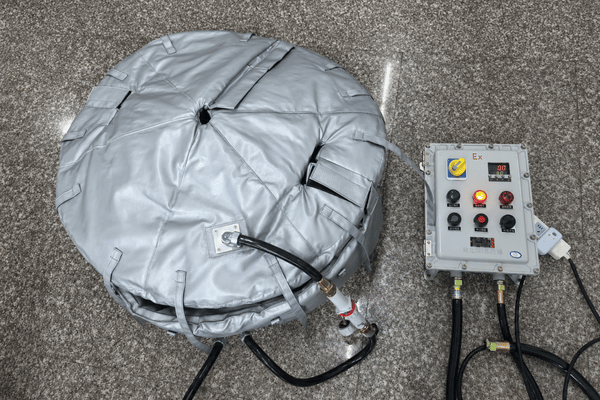 Safe handling and placement of industrial ground thawing blankets