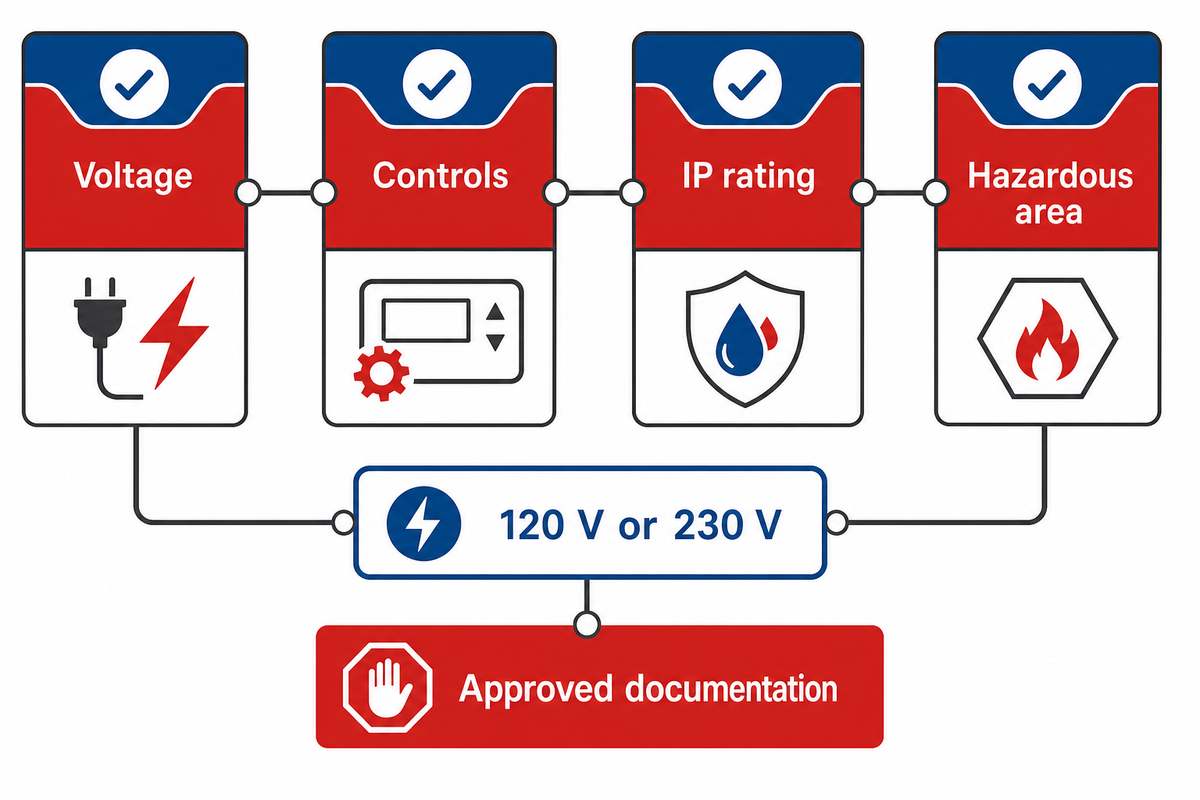 Voltage, Controls and IP Rating Can Override the Physical Size — Heating Blanket Sizing Guide