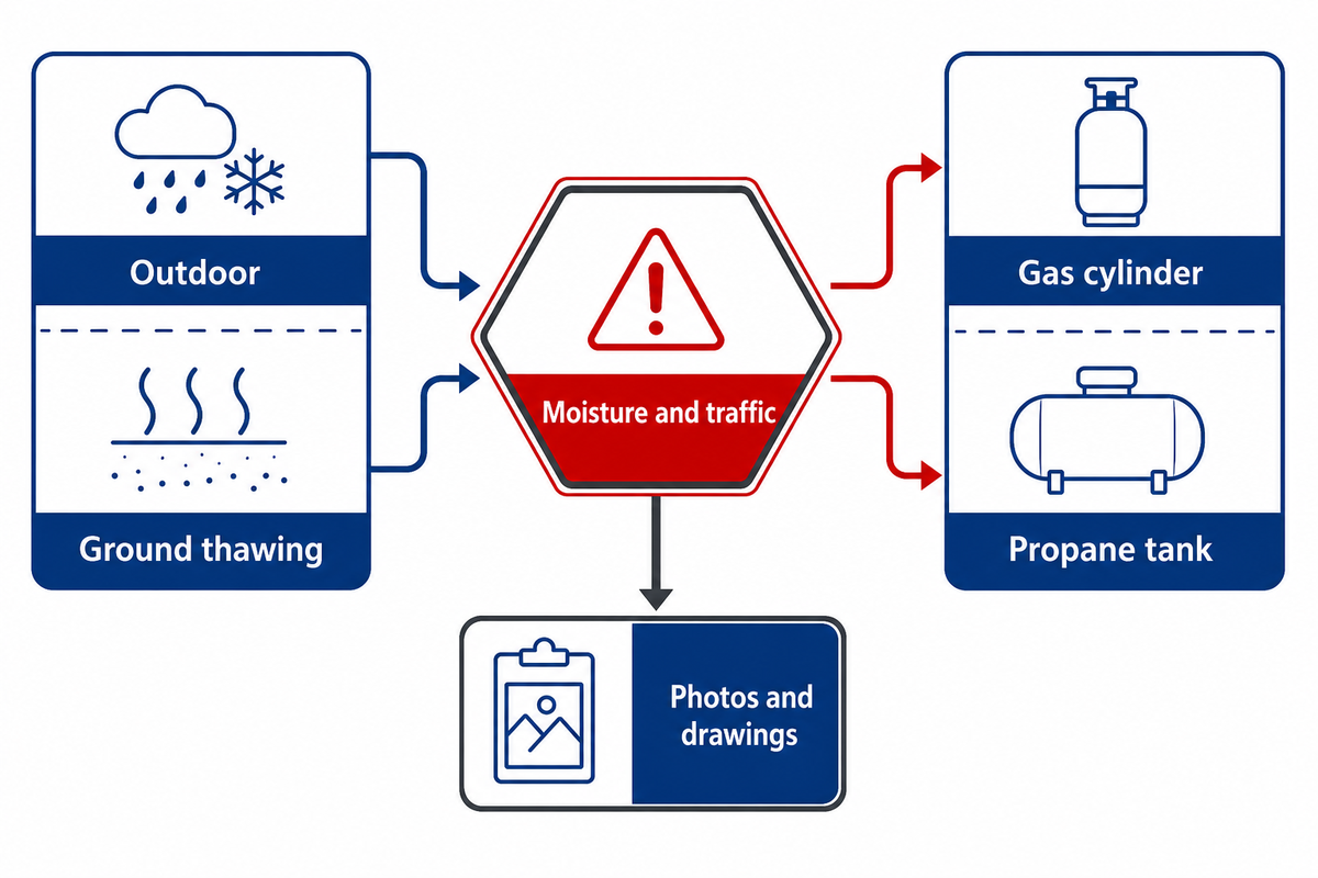 Outdoor, Ground Thawing and Cylinder Jobs Need a Separate Safety Gate — Heating Blanket Sizing Guide