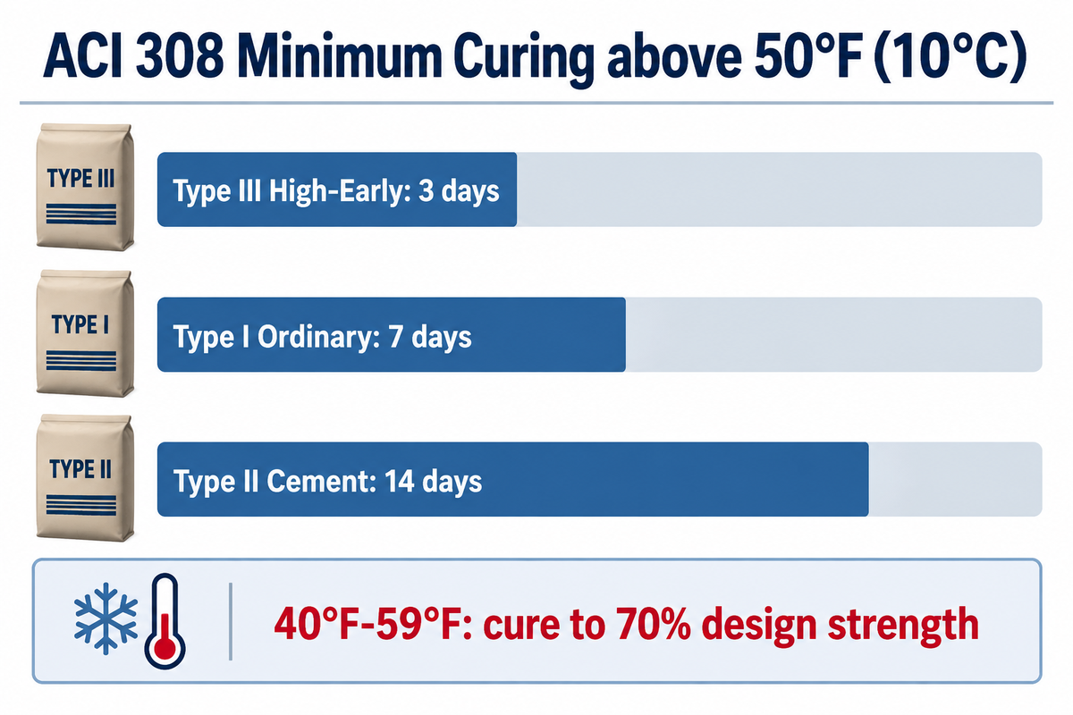 Curing Duration, Wetting Frequency, and ACI 308R Moisture Control Standards