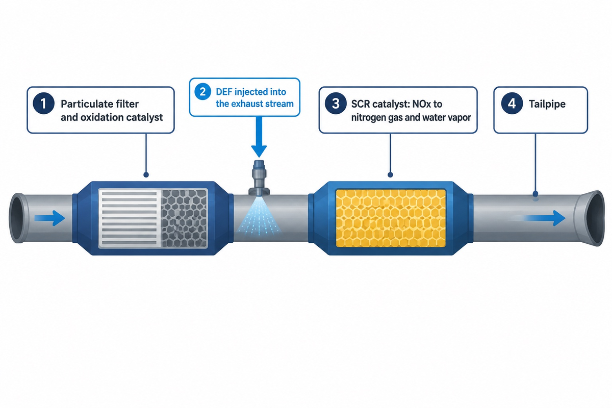 How DEF works inside an SCR system — FlexBlanket